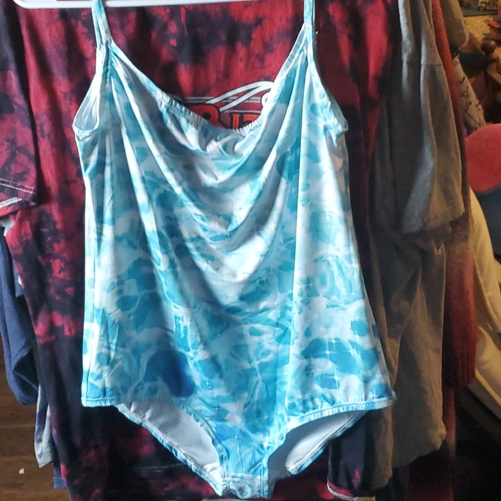 Sparkling Water Print Swimsuit/Leotard